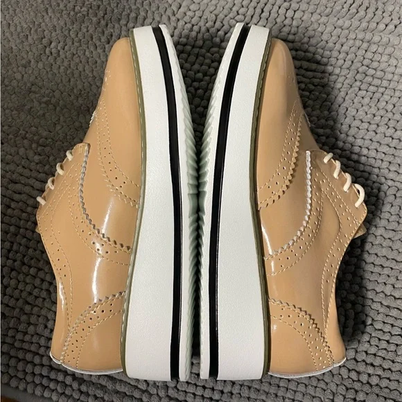 BRAND NEW Dadawen Nude Patent Leather Oxfords. Sz 7 (37) women’s (Real Leather) - Picture 11 of 13